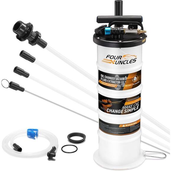 FOUR UNCLES 6.5L Oil Extractor - Pneumatic/Manual Vacumm Fluid Extractor | NEW - Picture 1 of 12
